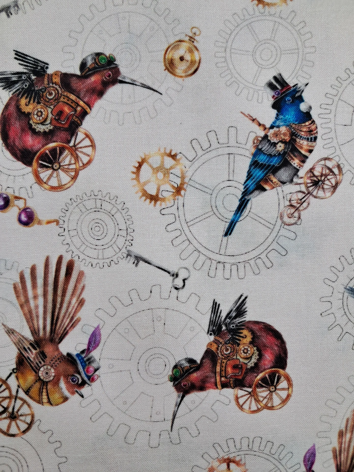 Steampunk Gears Feathers 81580