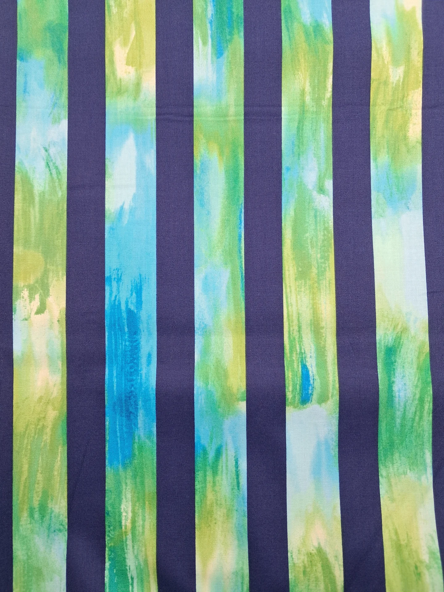 Stripes Sun Burst Greens Navy Large