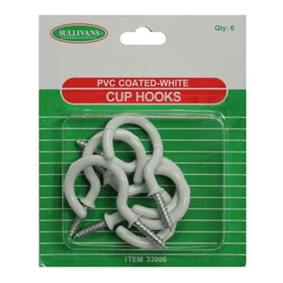 Sullivans Cup Hooks 35mm White