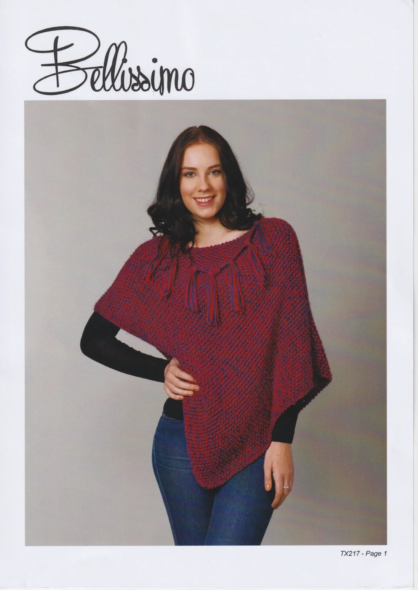 Texyarns Pattern 217 Bellisimo Poncho