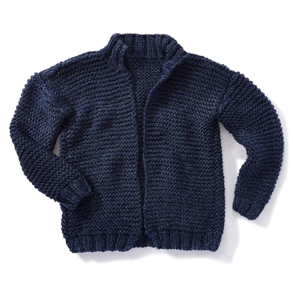 Texyarns Pattern 626 Kids Garter Stitch Cardigan