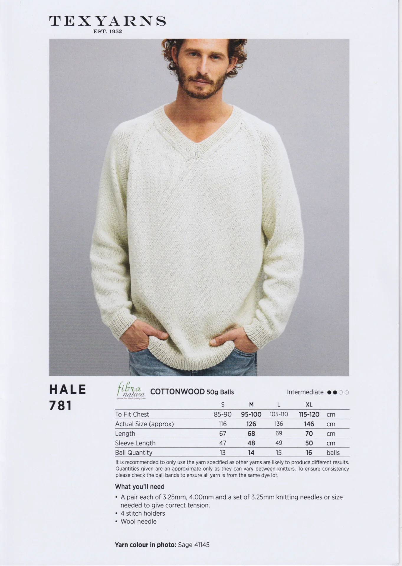 Texyarns Pattern 781 Hale 8 Ply Man Jumper