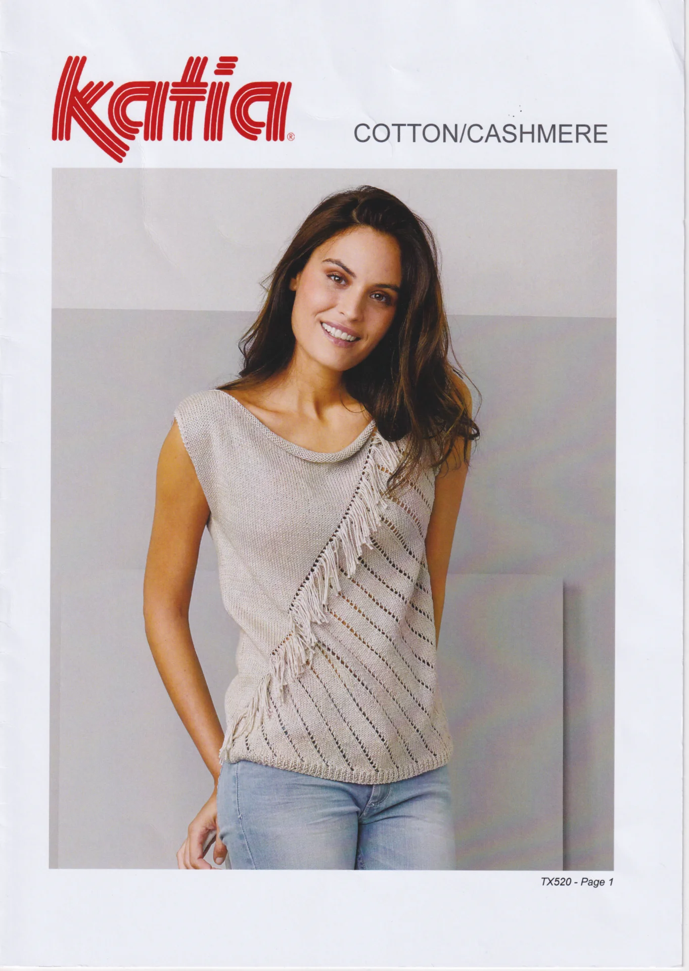 Texyarns Yarn Pattern 520 Cotton Cashmere Top
