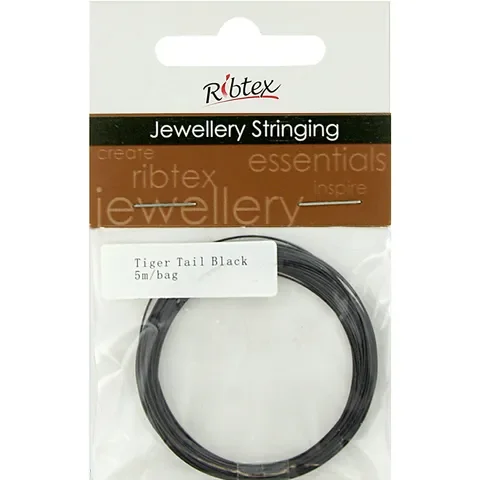 Tiger Tail 5 Metre Packs Black 5metres