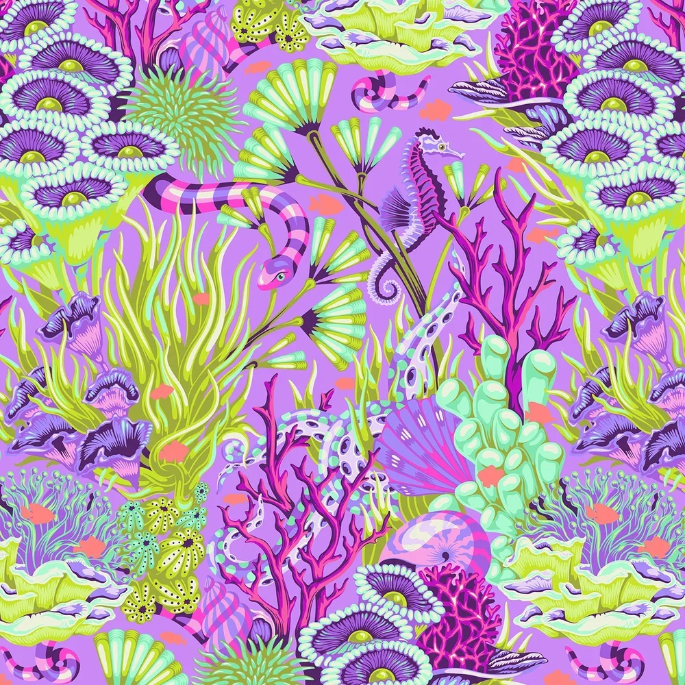 TP Floral Reef Reef What You Sew Ultraviolet