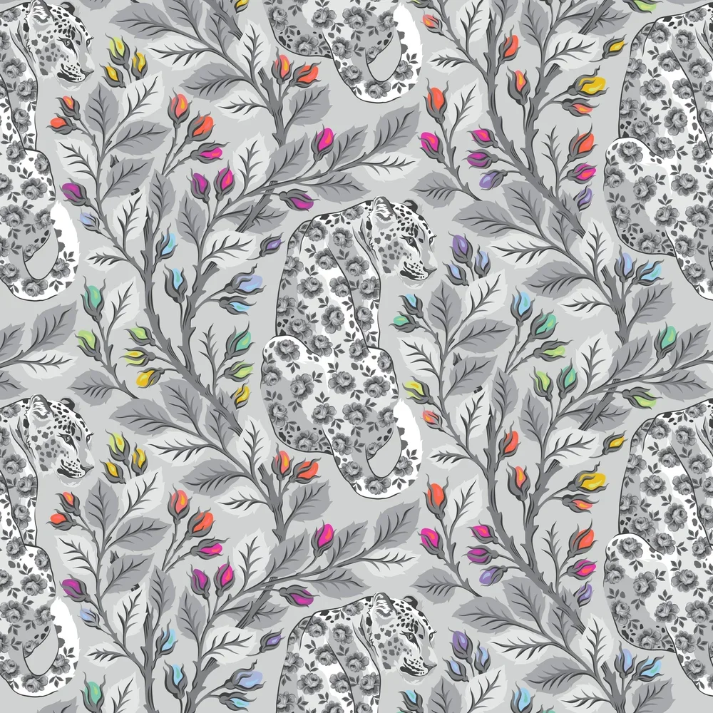 Tula Pink Graywork Beautymark Fog
