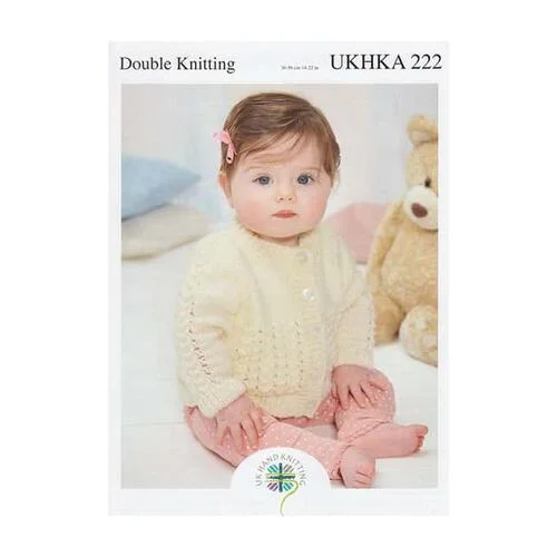 UKHKA 222 8 Ply Baby Cardigan Set