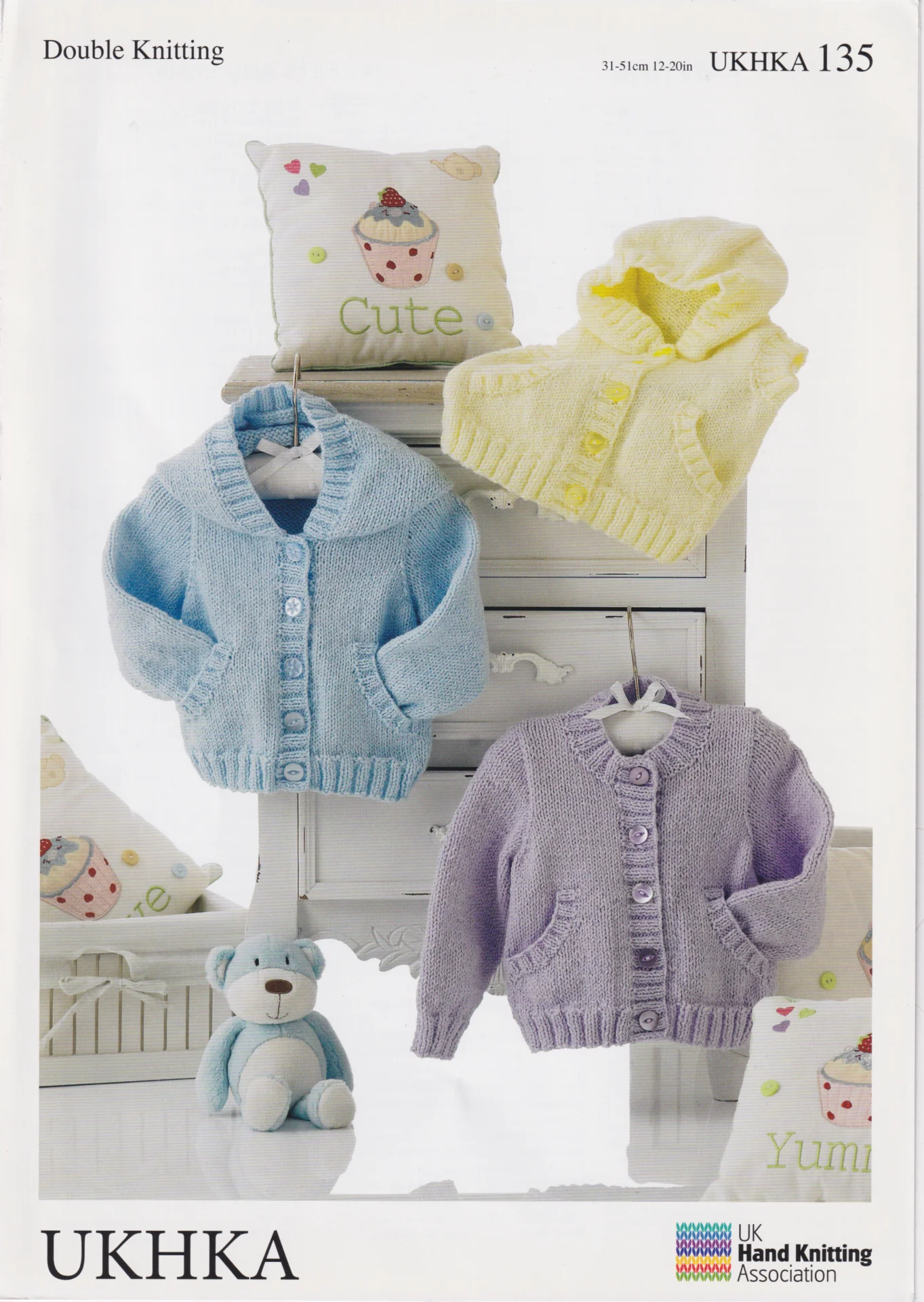 UKHKA Pattern 135 8 Ply Cardigan and Vest