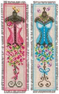 Vervaco Bookmark Kit 155785 Dress Forms Set of 2
