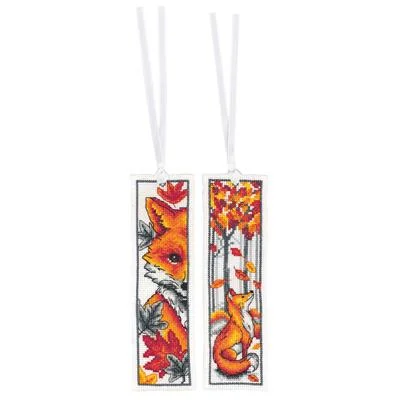 Vervaco Bookmark Kit 203222 Foxes Set of 2