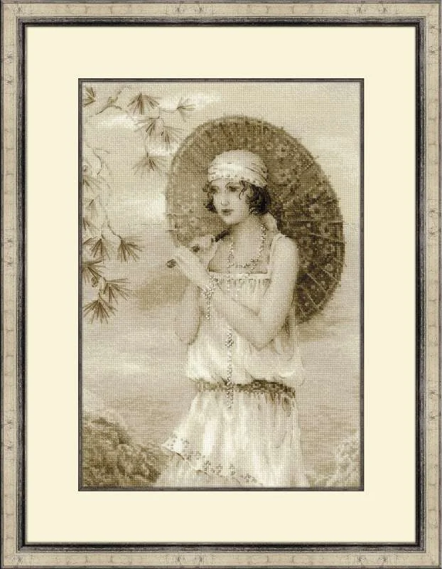 Xstitch Kit 1434 Sepia Lady Umbre
