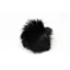 Fake Fur Pom Pom 45mm Col 3 Black