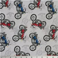 Tossed Motorcycle Gray