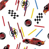 Red 95 Cars On White