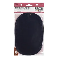 Elbow Patches Faux Leather Navy