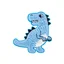 Motif Iron On 6906 Blue Dinosaur - photo 2