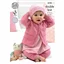 King Cole Pattern 4195 8 Ply Babies Coat, Hat and Leggings - photo 1