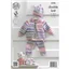 King Cole Pattern 4195 8 Ply Babies Coat, Hat and Leggings - photo 2