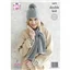 King Cole Pattern 5479 8 Ply Ladies Cardigan, Scarf and Hat Set - photo 1