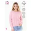 King Cole Pattern 5741 8 Ply Ladies Raglan Sleeve Cardigan and Sweater - photo 1