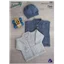 Naturally Pattern  K381 Baby Cardigan Vest & Hat