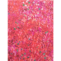 Flowers Painterly Red Pink Green Dots