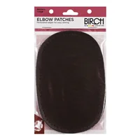 Elbow Patch Faux Leather Brown