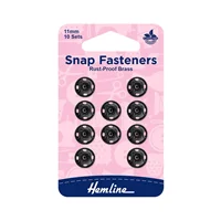 Hemline Snap Fastener Black 11mm