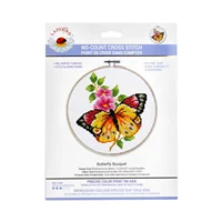 No Count Cross Stitch Kit Butterfly Bouquet