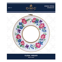 DMC Cross Stitch Kit Floral Wreath