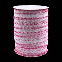 Lace Nylon Eyelet White Hot Pink 35mm