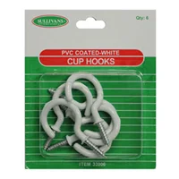 Sullivans Cup Hooks 35mm White