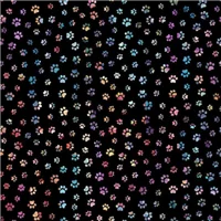 Animals Paw Prints Black