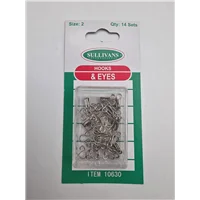 Sullivans Hook and Eyes Size 2 Silver