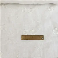Fabric Peony Linen Embroidered India