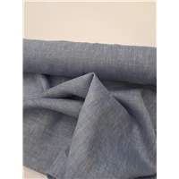 Fabric Chambray Linen Steel