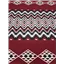 Fabric Maori Print Burgundy White Black - photo 3