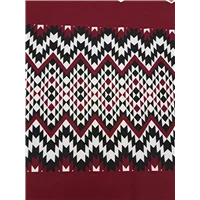 Fabric Maori Print Burgundy White Black