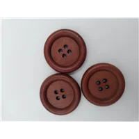 Button 2128 Xlge 4hole Dk Wood