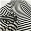 Cotton Stripe Black White