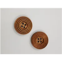 Button 25LB20 Light Brown Circular 20mm