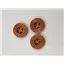 Button 25LB15 Light Brown Circular 15mm