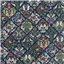 Morisu Square Floral Tiles On Navy