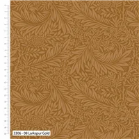 Quilt Backing William Morris Larkspur Gold